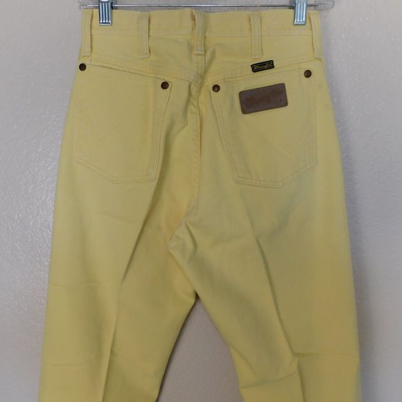 Wrangler Jeans Women Size 11 Cowboy High Waisted USA Made 13MBCG Yellow RARE 80s - Picture 10 of 10